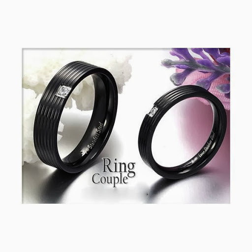  cincin  couple titanium hitam  Cincin  Couple Hitam 